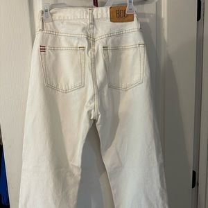 BDG White Jeans w/ Brown Stitching